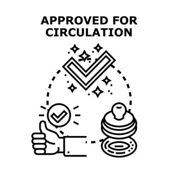 Document approval and circulation concept illustration Illustrazione stock