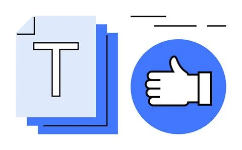 Document Approval and Positive Feedback Representation in Bold Design Stockillustratie