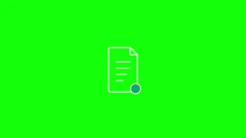 Document approval animation with checkmark icon on green screen background Stock-Footage 344861778