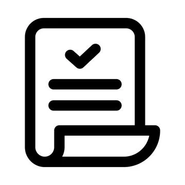 Document approval icon. Editable line icon. Professional and modern outline.. Stock Illustration