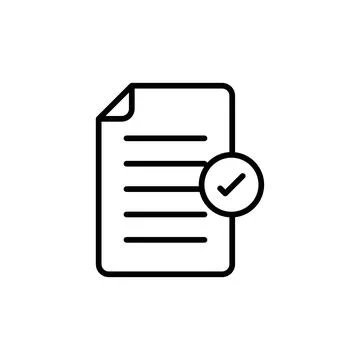 Document Approval Icon Ideal for Paperwork Management Illustrazione stock