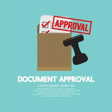 Document Approval Stamp Vector Illustration イラスト素材