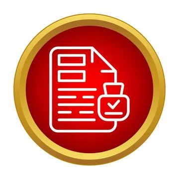 Document approval stamp verifying secure file data Stock Illustration