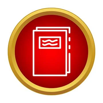 Document archive icon representing data management reports Stock Illustration