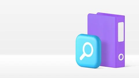 Document archive research file folder examining analysis banner copy space ve Illustrazione stock