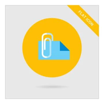 Document attaching Stock Illustration