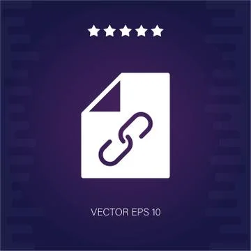 Document attachment vector icon Stock Illustration