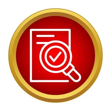 Document audit with magnifying glass and check mark イラスト素材