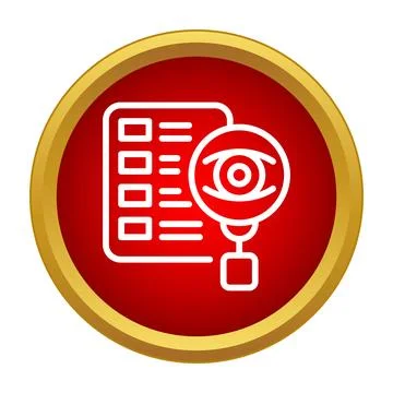 Document auditing, inspection, and observation icon Stock Illustration