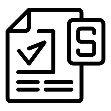 Document being saved with s extension icon Stock Illustration