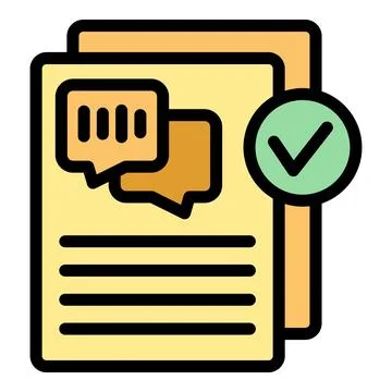 Document is being validated after a successful agreement Stockillustratie