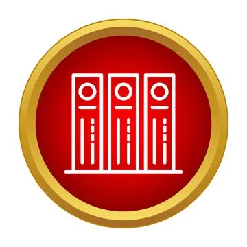 Document binders icon representing data organization and storage Stock Illustration