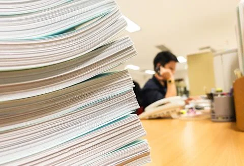 Document Book design on office concept background. Foto stock