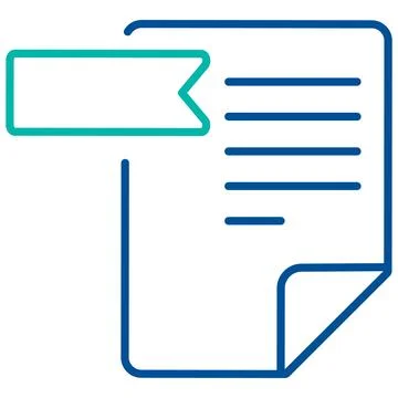 Document Bookmark Business Process Stroke Icon イラスト素材