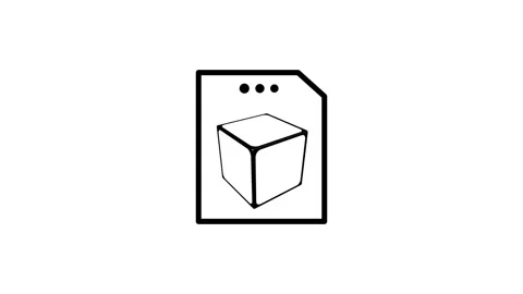 Document Box Cube Icon Stock Footage 340305738