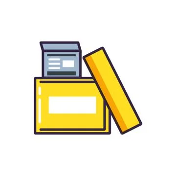 Document in box office Stock Illustration