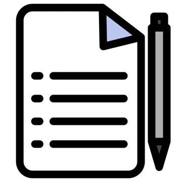 Document with bullet points icon symbol - to do or task list with bullet points Stock Illustration