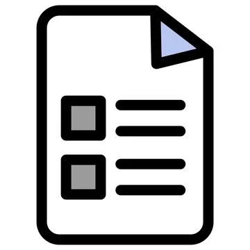 Document with bullet points icon symbol - to do or task list with bullet points 스톡 일러스트
