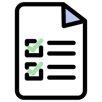 Document with bullet points icon symbol - to do or task list with bullet points イラスト素材