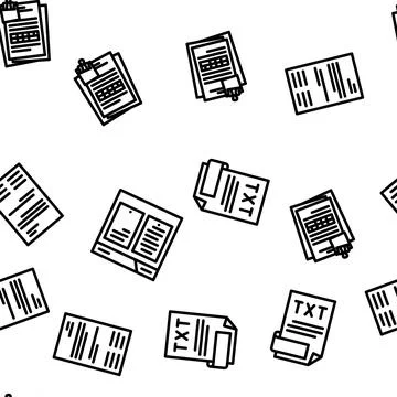 Document business file office vector seamless pattern Stock Illustration