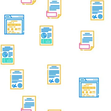 Document business file office vector seamless pattern Stock Illustration