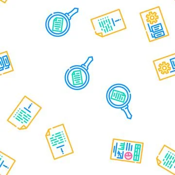 Document business file office vector seamless pattern Stock Illustration