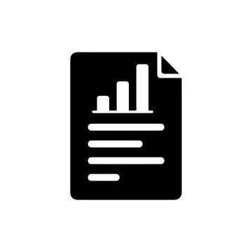 Document Business Report Bar Chart Icon Stock Illustration