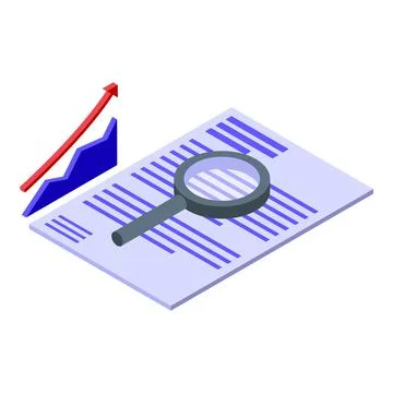 Document business school icon isometric vector. Money presentation Ilustración de archivo