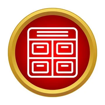 Document cabinet icon representing organized data storage Illustrazione stock