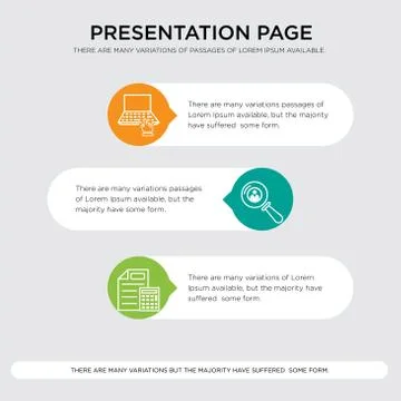 Document &amp; calculator, search person, computer presentation Stock Illustration