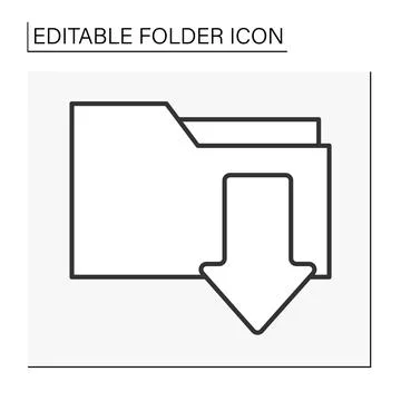 Document case line ico Stock-Illustration