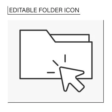 Document case line icon Stock Illustration