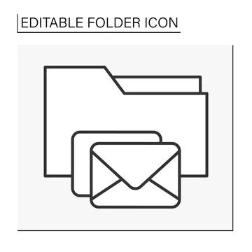 Document case line icon Stock-Illustration