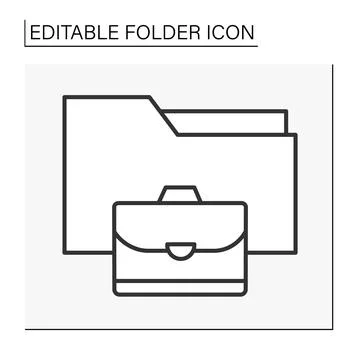 Document case line icon Stock-Illustration