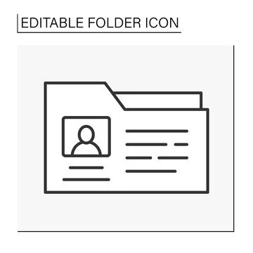Document case line icon Stock Illustration