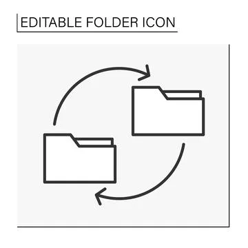 Document case line icon Stock Illustration