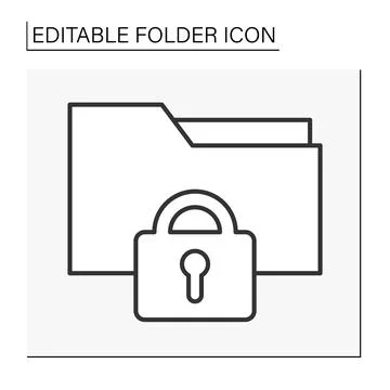 Document case line icon Stock-Illustration