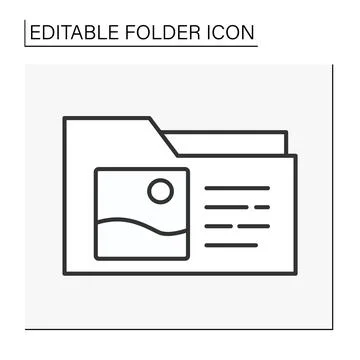 Document case line icon Stock-Illustration