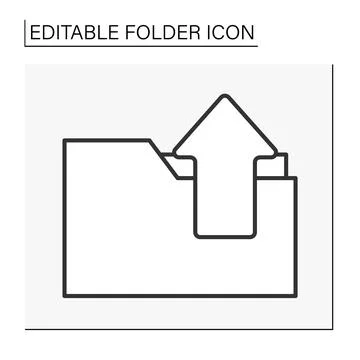 Document case line icon Stock Illustration