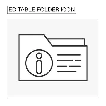 Document case line icon Stock Illustration
