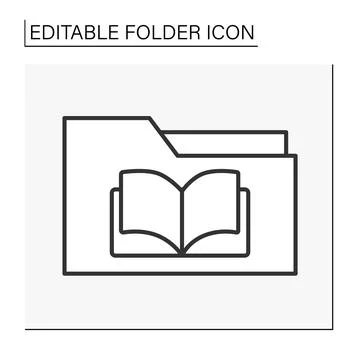 Document case line icon Stock Illustration