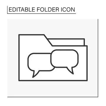 Document case line icon イラスト素材