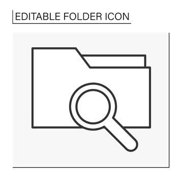 Document case line icon Stock Illustration
