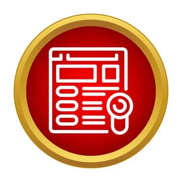 Document certificate form with gold and red icon Stock Illustration
