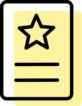 Document certificate for professional quality verification Stock Illustration