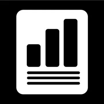 Document with chart icon illustration design Illustrazione stock