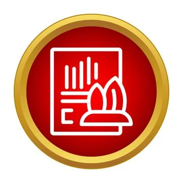 Document with chart icon representing data burning Stock Illustration