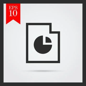 Document with chart Stock Illustration