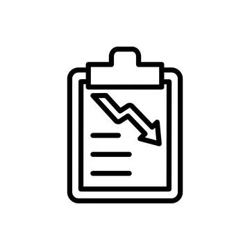 Document chat arrow icon. Simple line, outline vector elements of bankruptcy Illustrazione stock