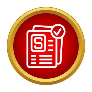 Document with check mark icon confirming information 스톡 일러스트